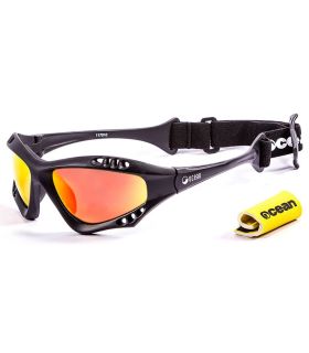 Gafas de sol Ocean Australia Mate Black Revo de policarbonato ligero con patillas antideslizantes.