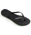 Shop Sandals/Women's Chanclets Havaianas Slim Brazil Logo Black