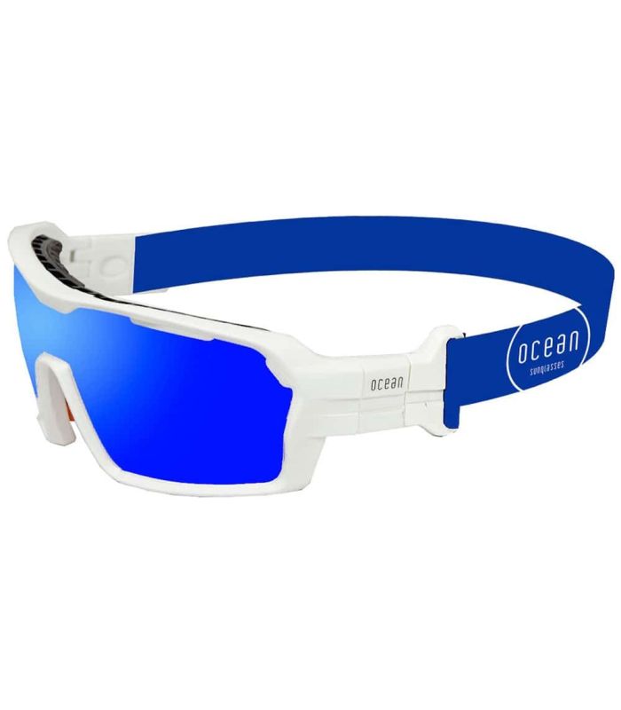 Gafas de Sol Deportivas Ocean Chamaleon Matte White / Revo Blue