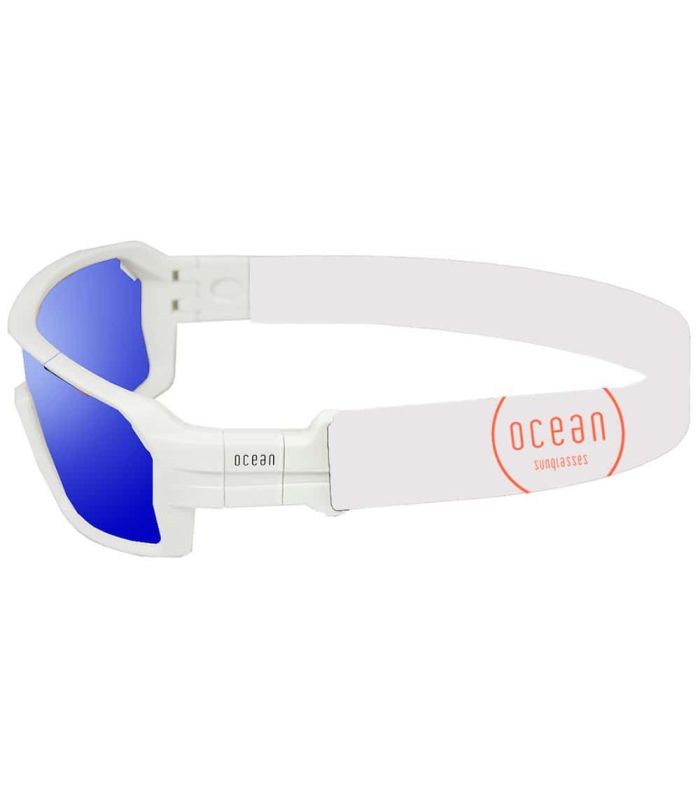 Gafas de Sol Deportivas Ocean Chamaleon Matte White / Revo Blue