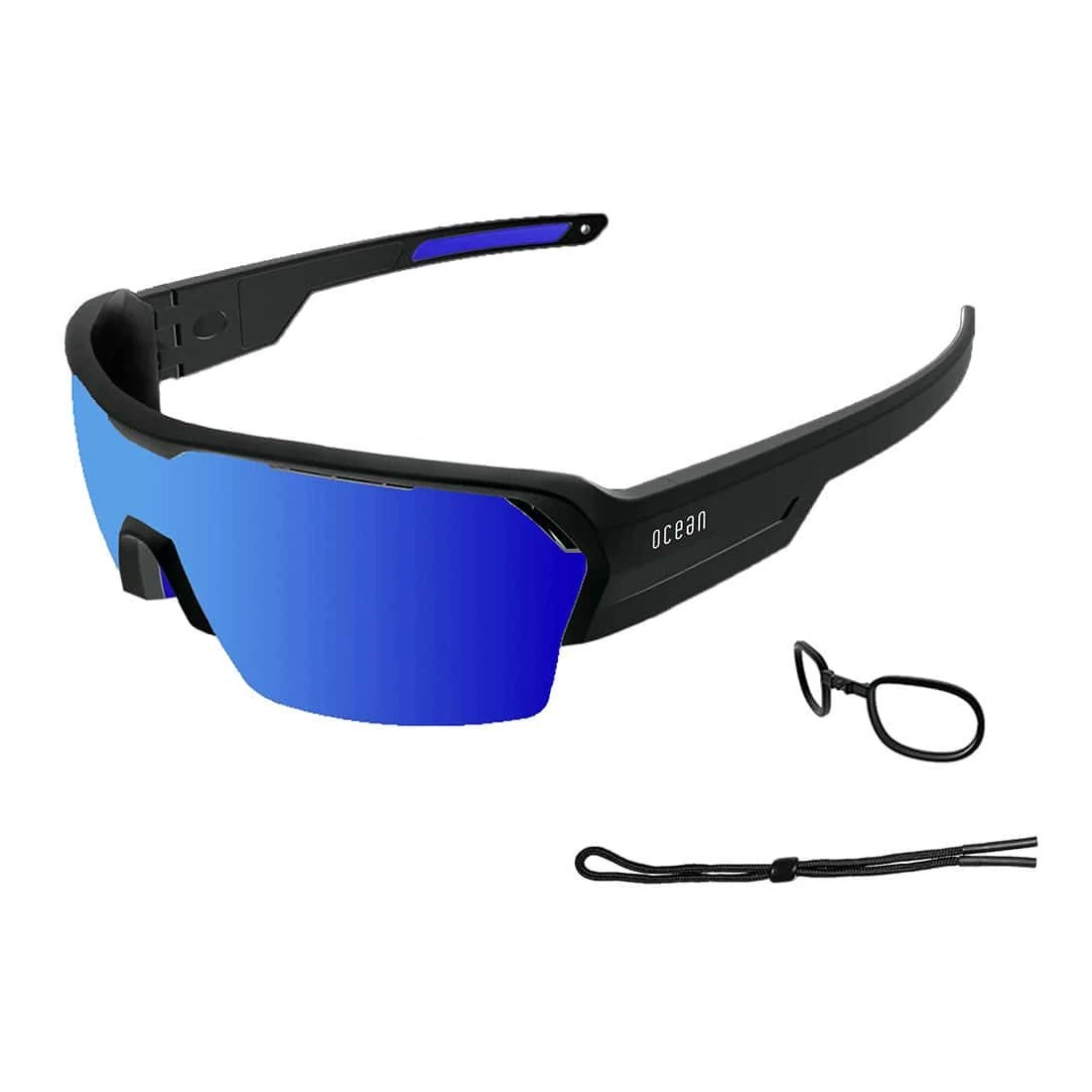Gafas de Sol Deportivas Ocean Race Matte Black / Revo Blue
