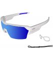 Gafas de Sol Deportivas Ocean Race Matte White / Revo Blue