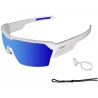 Gafas de Sol Deportivas Ocean Race Matte White / Revo Blue