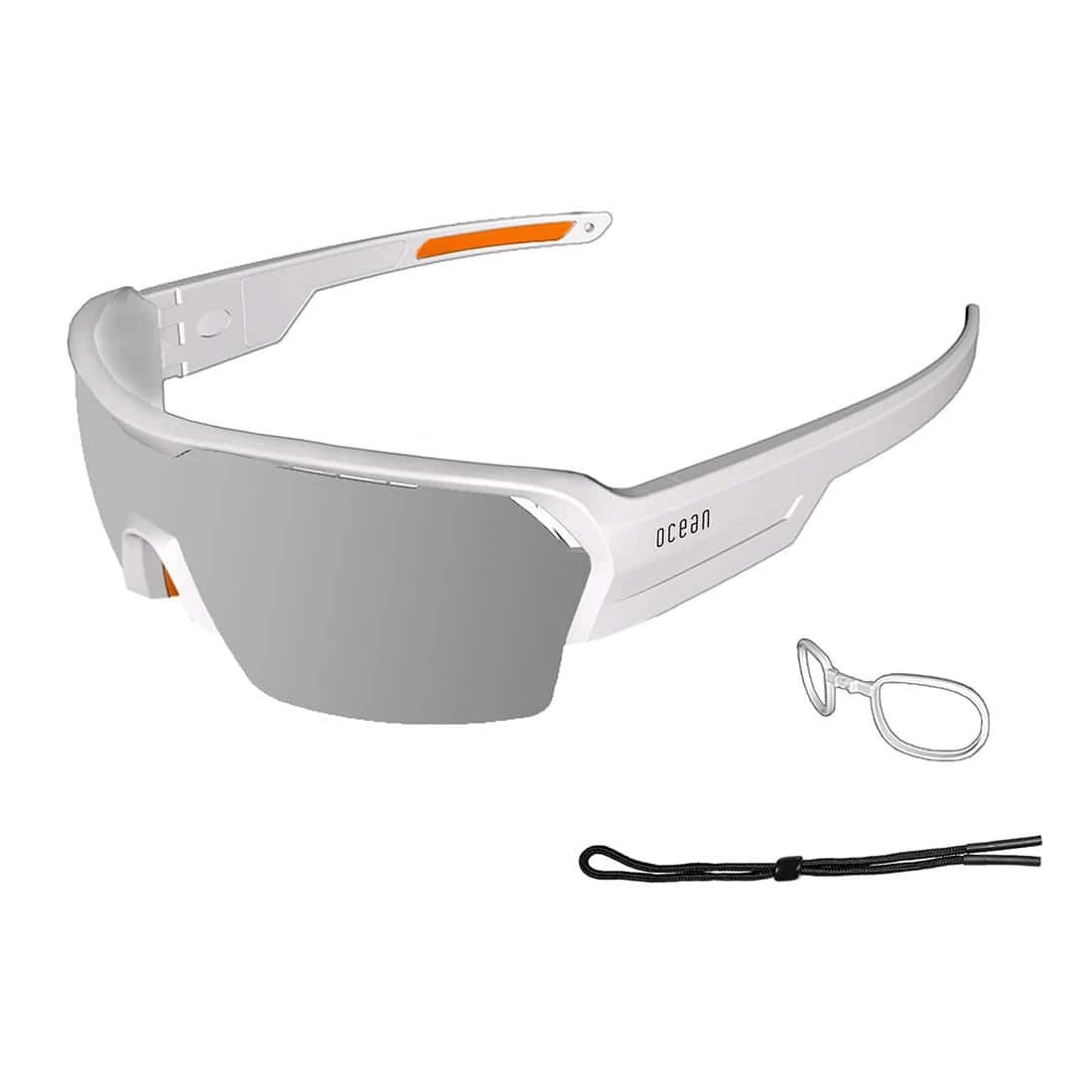 Gafas de Sol Deportivas Ocean Race Matte White / Revo Grey