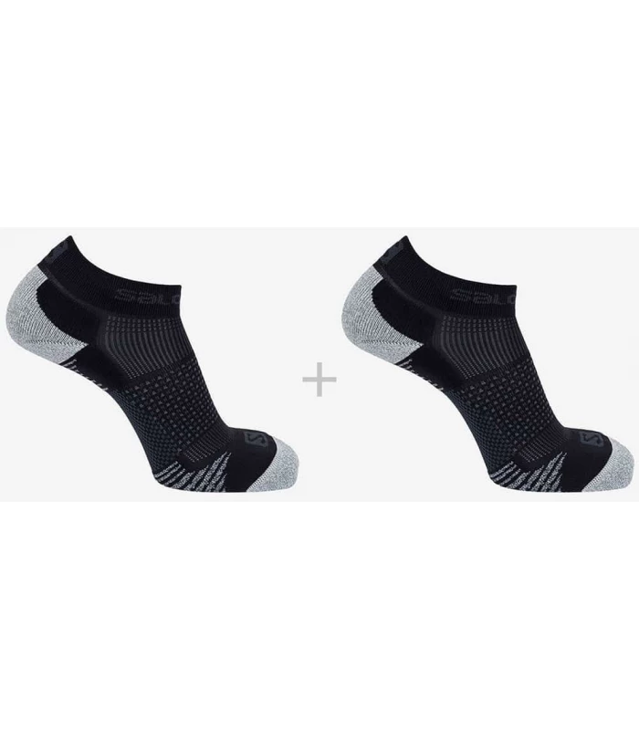 Salomon Chaussettes De Course Cros Pack De 2 Noir