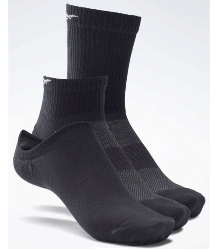 Calcetines Running - Reebok Calcetines Active Foundation pack de 3 negro Zapatillas Running