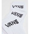 Running Socks Vans Socks Classic Crew 3 pairs White