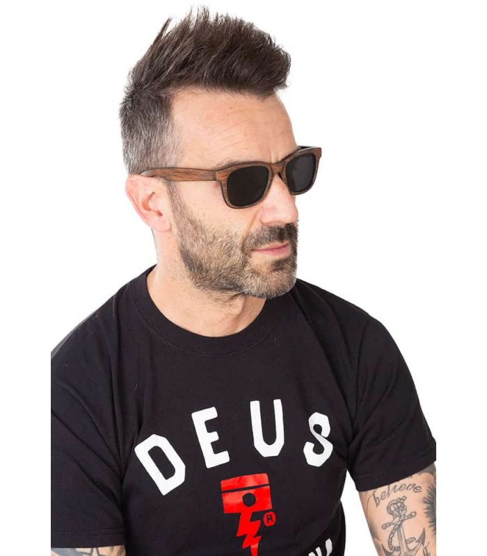 Gafas de Sol Casual Ocean Shark Wood Smoke