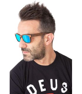 Gafas de Sol Casual Ocean Shark Wood Blue