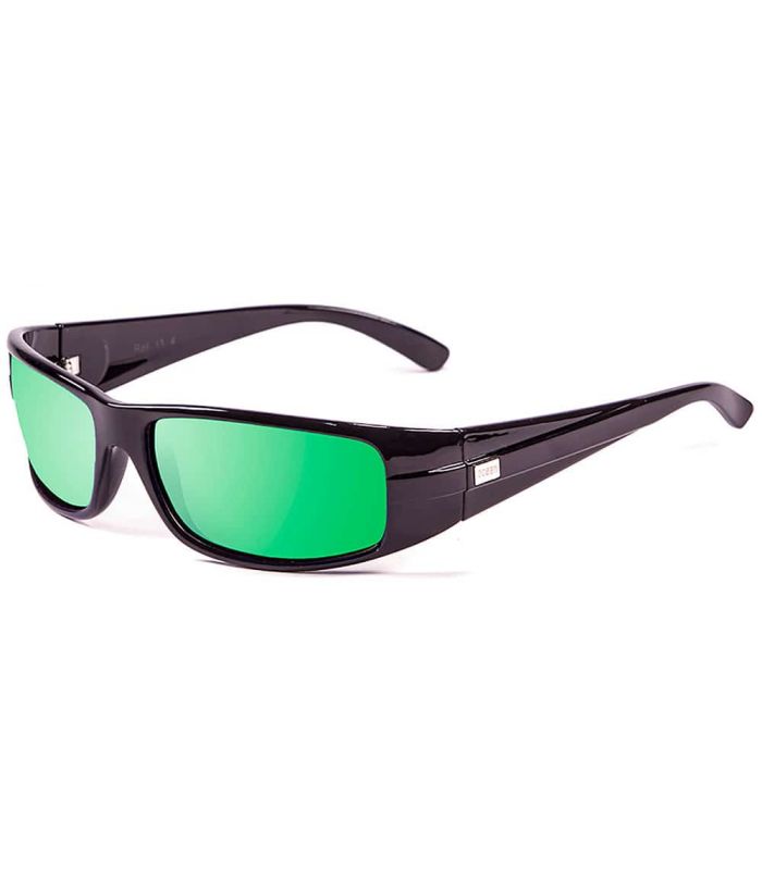 Ocean Zodiac Shiny Black Revo Green - Sunglasses Sport