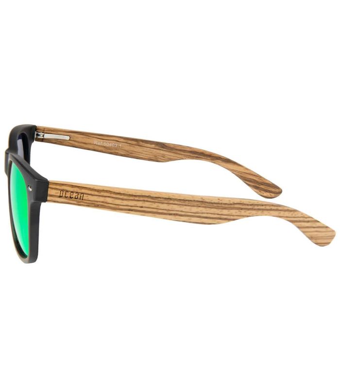 Gafas de Sol Casual Ocean Beach Wood Black Green