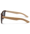 Gafas de Sol Casual Ocean Beach Wood Dark Brown Smoke