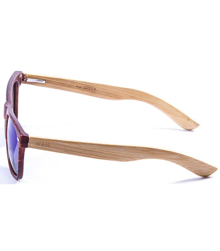Gafas de Sol Casual Ocean Beach Wood Brown Blue