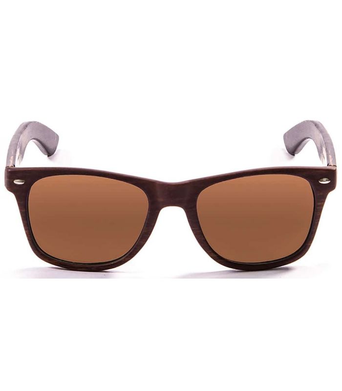 Gafas de Sol Casual Ocean Beach Wood Dark Brown