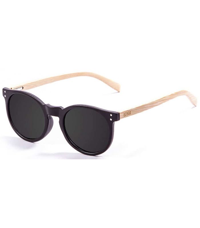 Gafas de Sol Casual Ocean Lizard Wood Black Bamboo Smoke