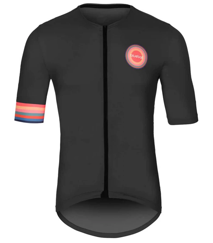 N1 Blueball Maillot Manga Corta Noir avec logo