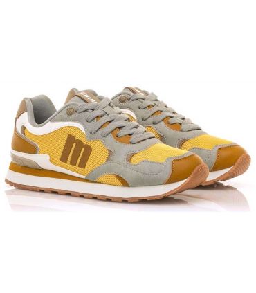 Calzado Casual Mujer - Mustang Joggo Gris amarillo Lifestyle