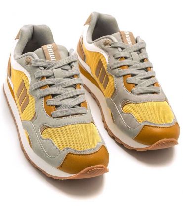Calzado Casual Mujer - Mustang Joggo Gris amarillo Lifestyle