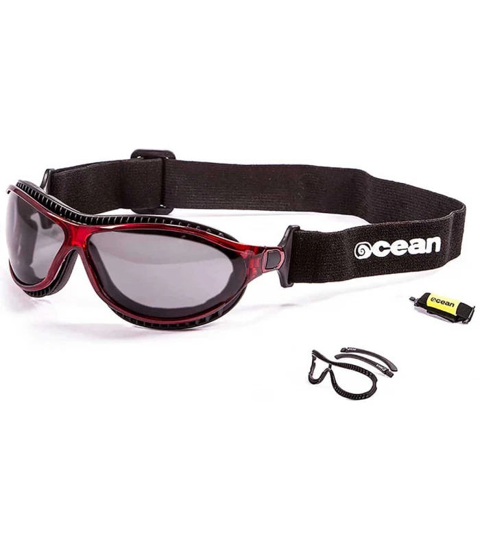 Gafas de Sol Deportivas Ocean Tierra de Fuego Shiny Red / Smoke