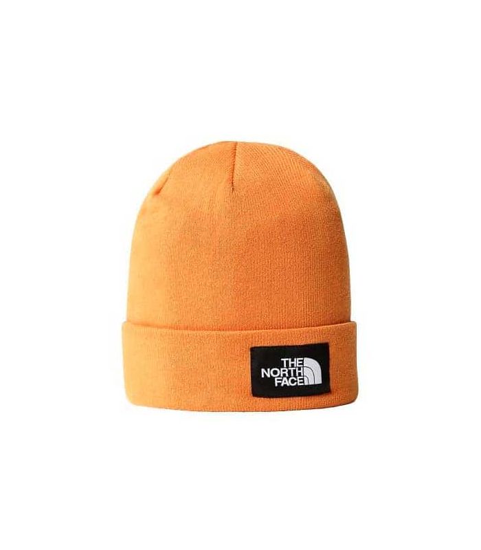Gorro The North Face Dock Worker Topaz naranja de materiales reciclados con diseño versátil y estilo urbano.