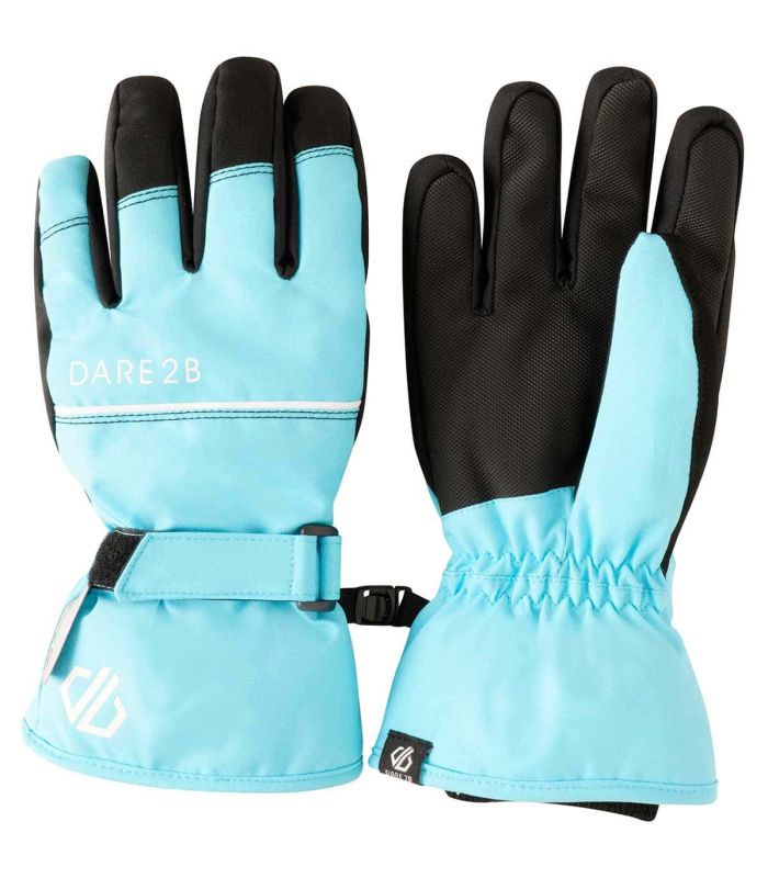 Guantes de esquí junior Dare2B DKG315 WPK impermeables y térmicos con palma texturizada para mejor agarre.