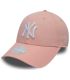 Gorra New Era 9FORTY New York Yankees unisex rosa de algodón