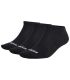 Pack de 3 calcetines Adidas Piqui Thin Linear negros de corte invisible para running y entrenamiento.