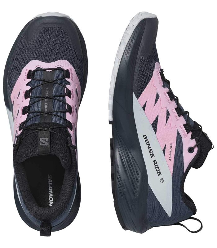 Zapatillas Trail Running Mujer Salomon Sense Ride 5 W Gris