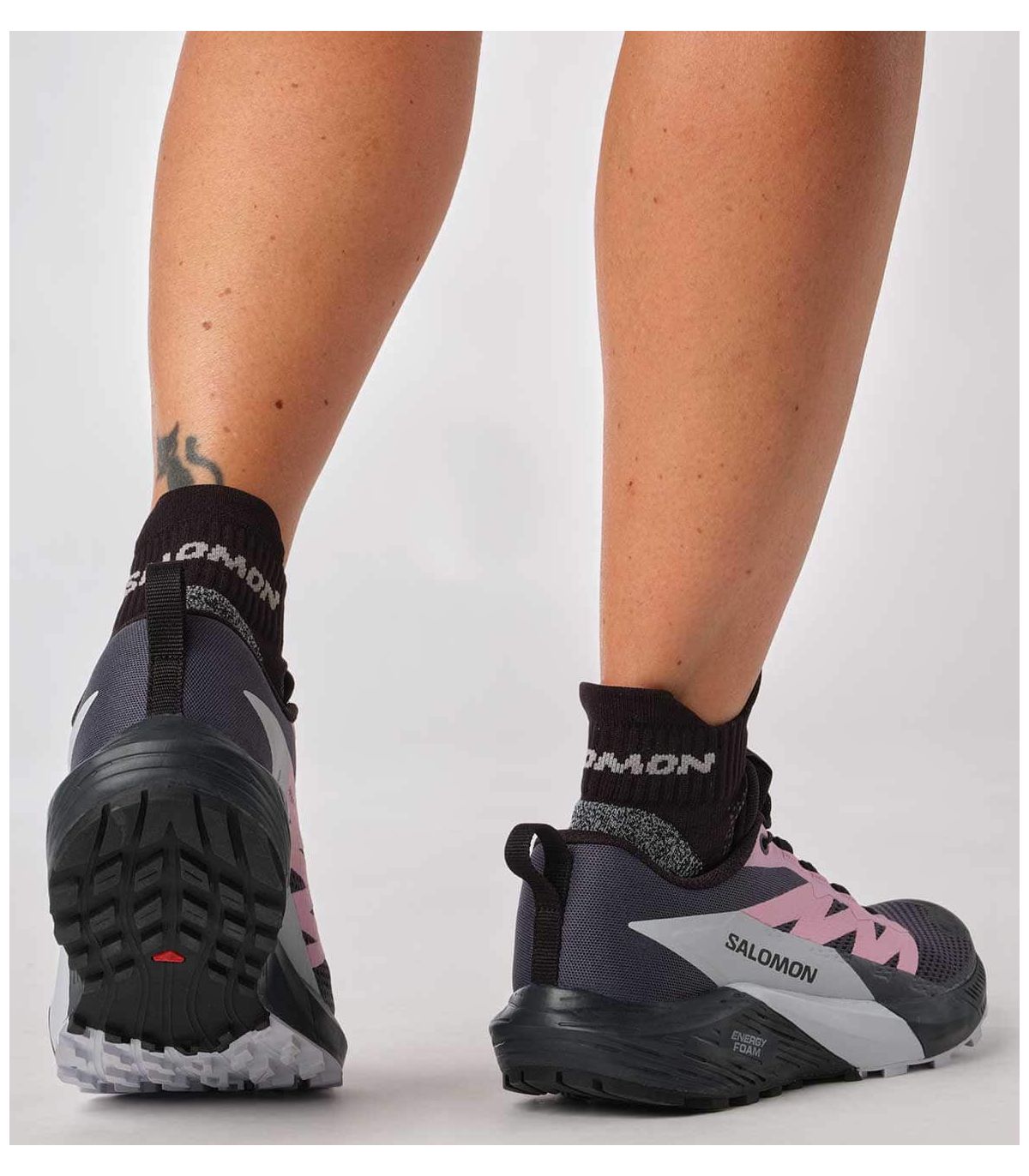 Zapatillas Trail Running Mujer Salomon Sense Ride 5 W Gris