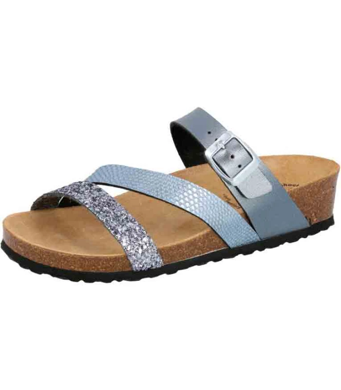 Sandalias Casual Lico Sandalias Natural Glitter Antracita