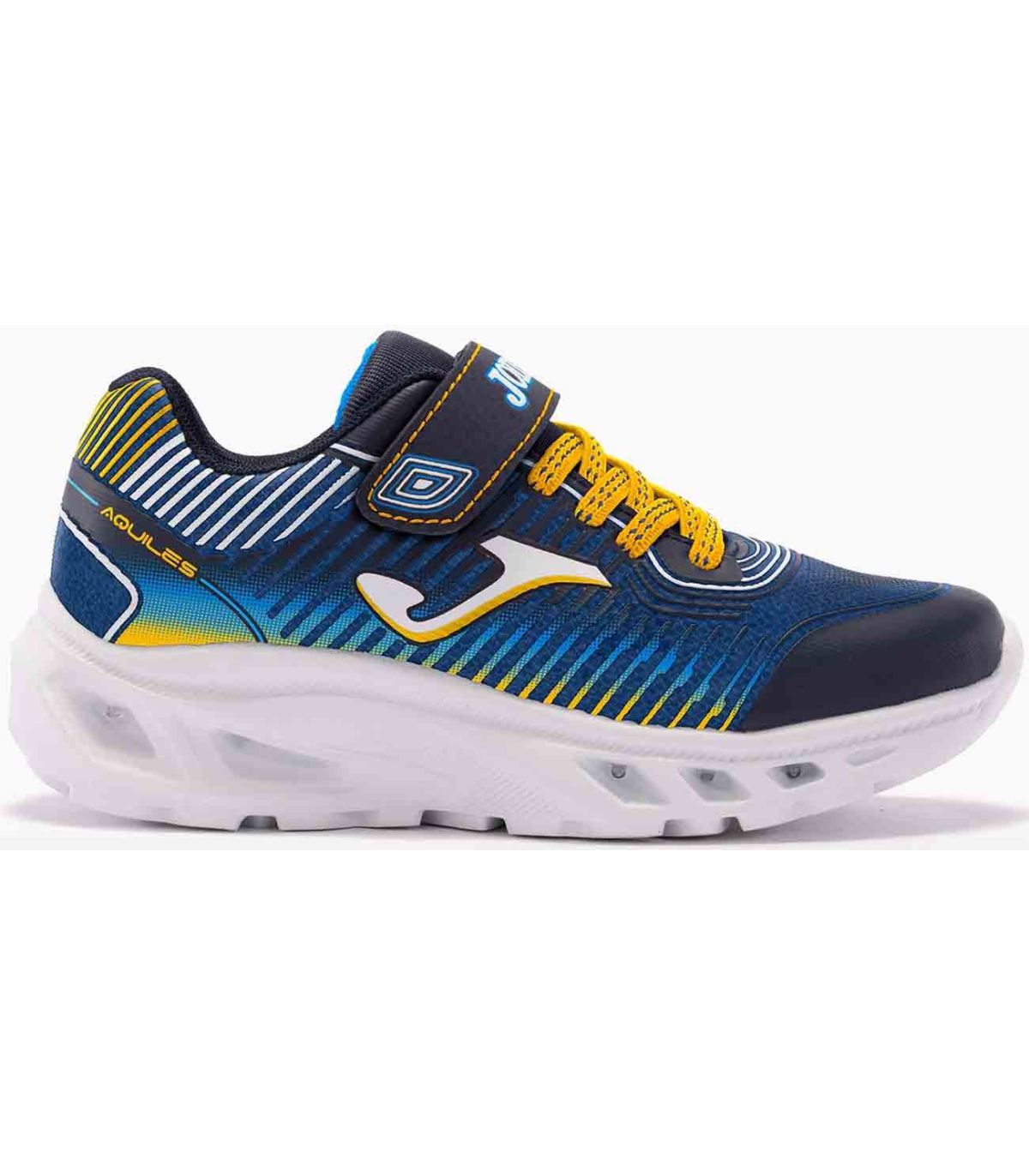 Zapatillas Joma Aquiles 2403 azul con luces intermitentes para niños, calzado deportivo infantil ergonómico.