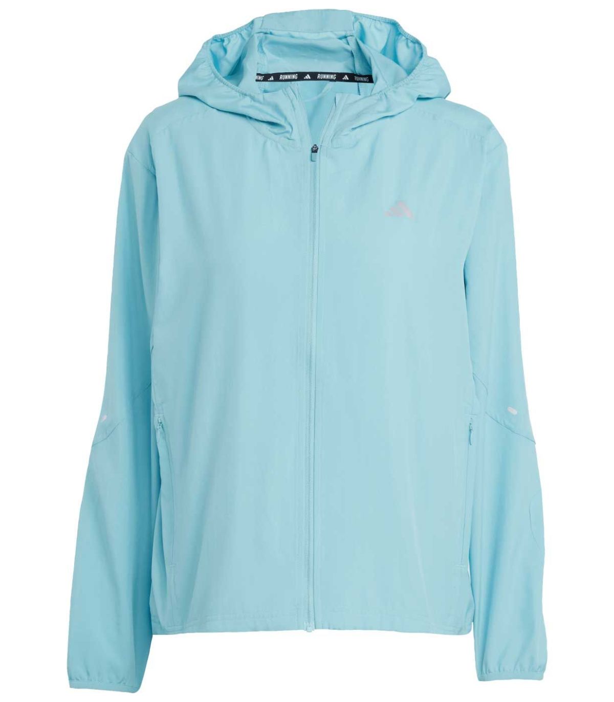 Chaqueta Adidas Run It Jacket Minton para mujer, prenda técnica de running ligera para corredoras profesionales.