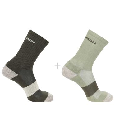 Calcetines Running Salomon Calcetines Evasion Crew 2 Pack Verde