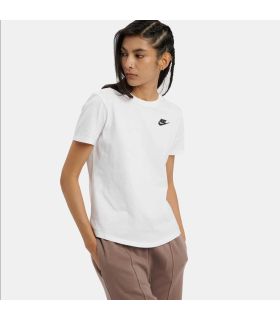 Nike Camiseta Sportswear Club Essentials Blanco Mujer | Algodón suave