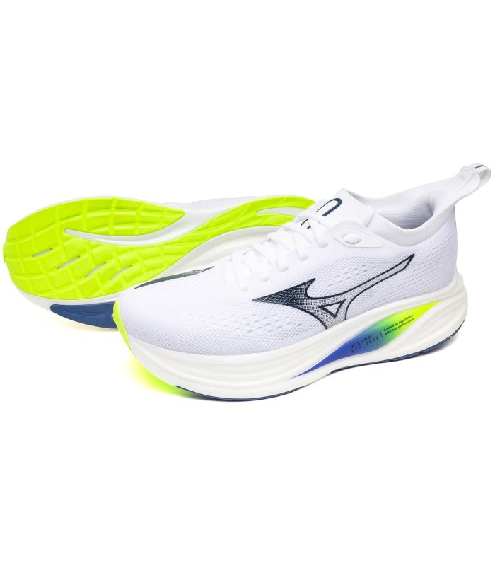 Mizuno Neo Zen 2 | Monocasco Blanco y Detalle Flúor 205g