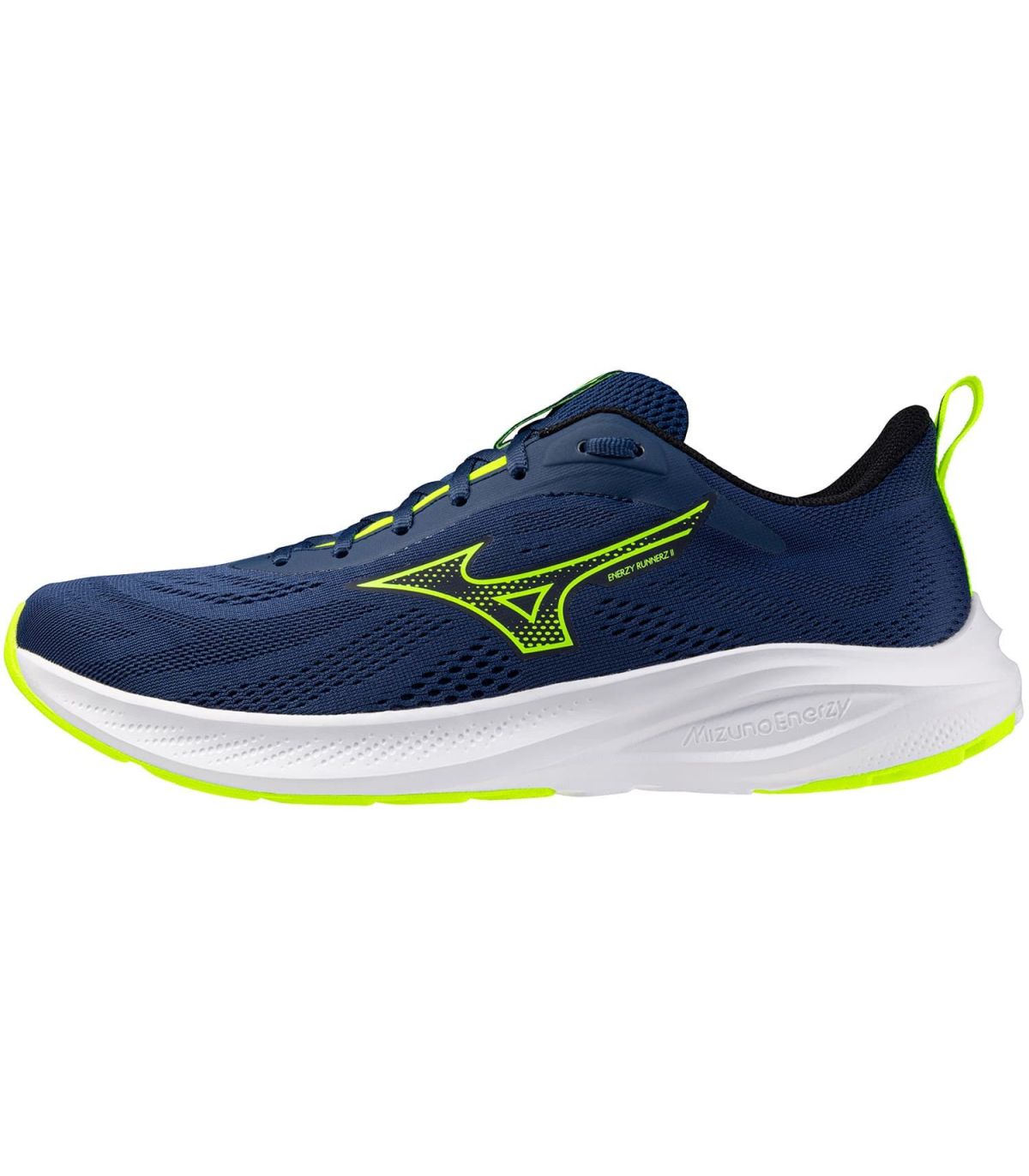 Mizuno Enerzy Runnerz 2 | Revestimiento Cobalto y Contorno Neón