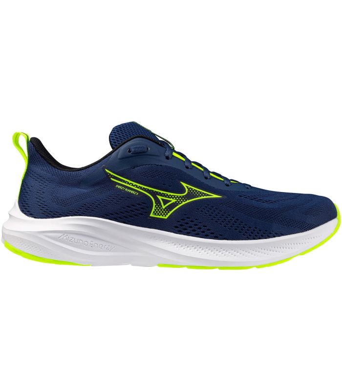 Mizuno Enerzy Runnerz 2 | Revestimiento Cobalto y Contorno Neón