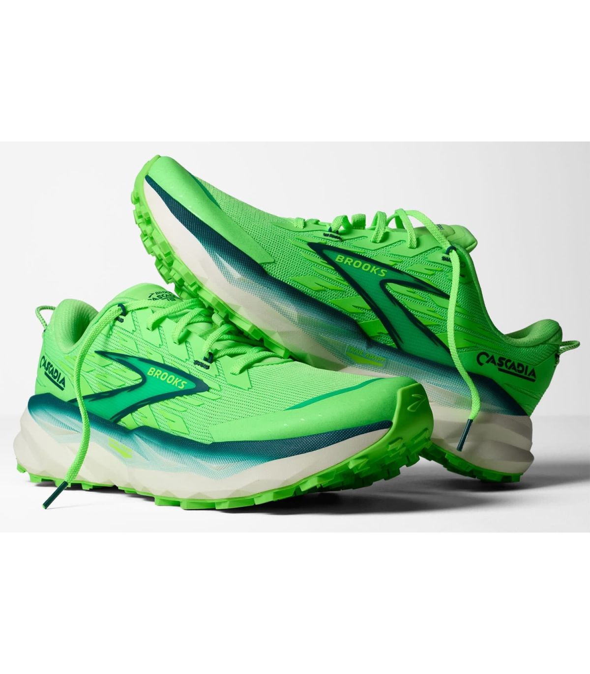 Brooks Cascadia 19 Gecko | Placa Ballistic y Tracción TrailTack