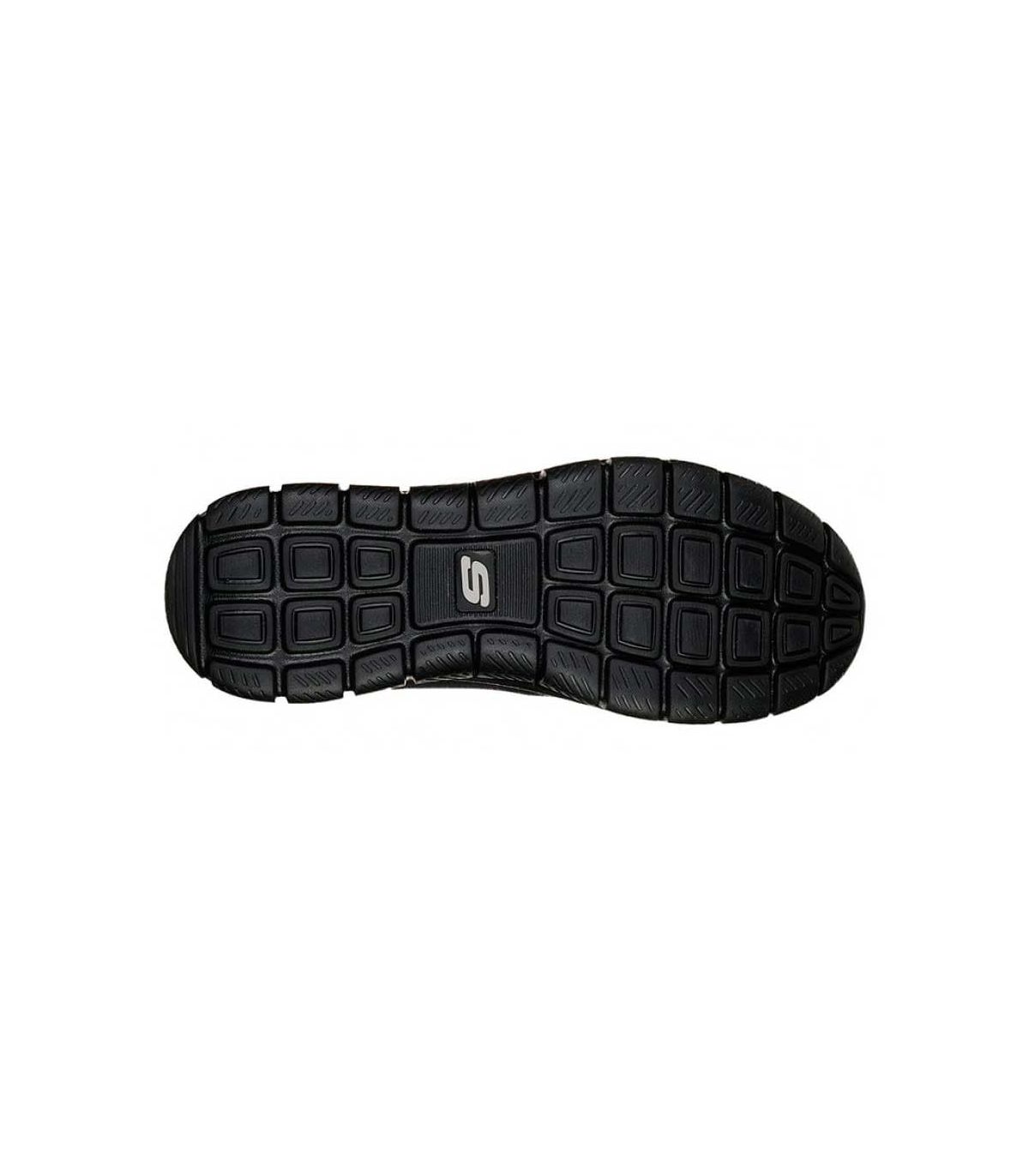 Skechers Burns Agoura Negro | Memory Foam y malla flexible