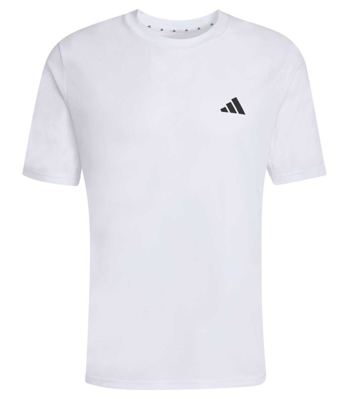 Camiseta técnica Adidas We Bas blanca para trail running, diseño ligero y transpirable de alto rendimiento.