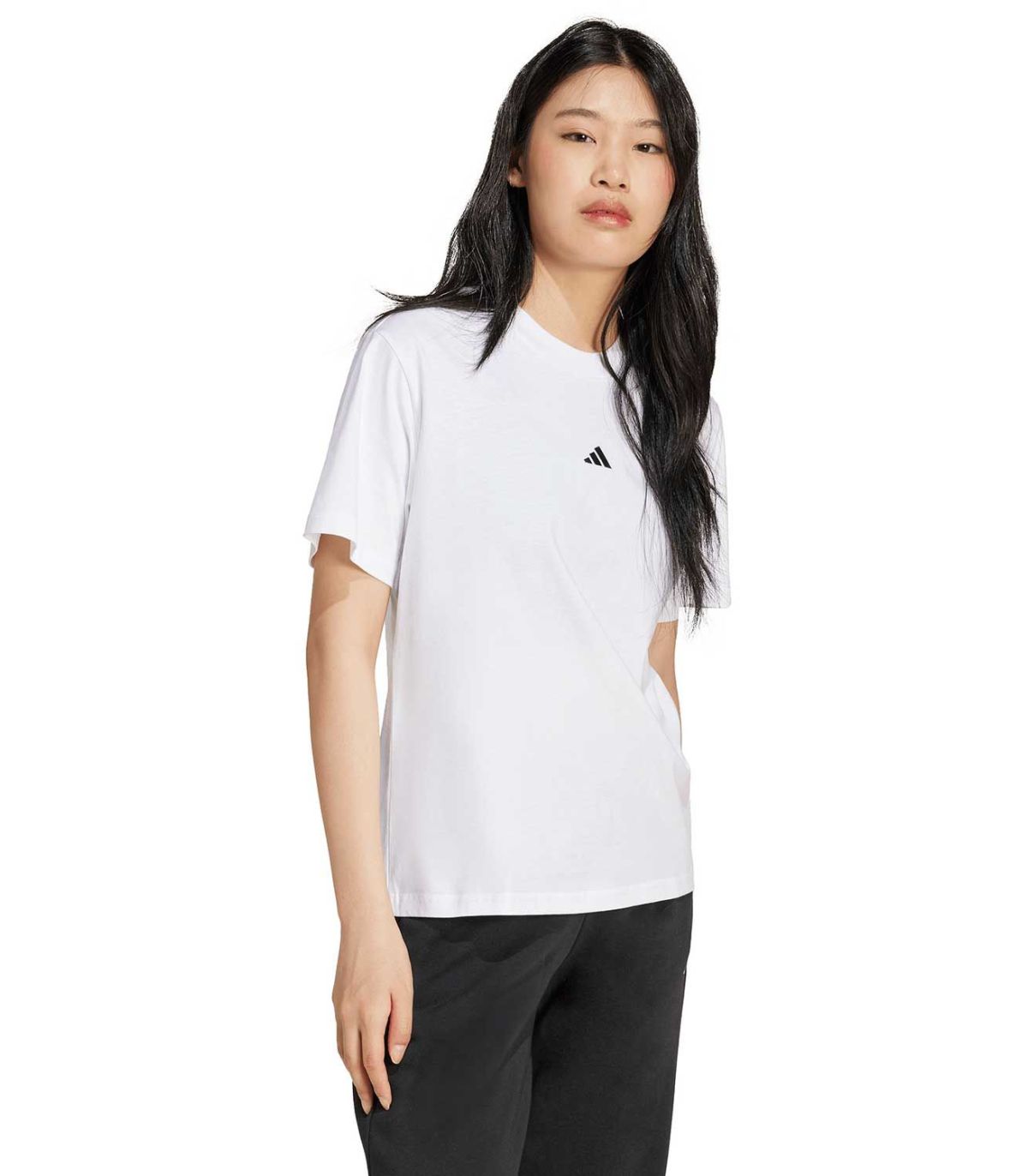Adidas Camiseta Essentials Small Logo Blanco | Algodón puro
