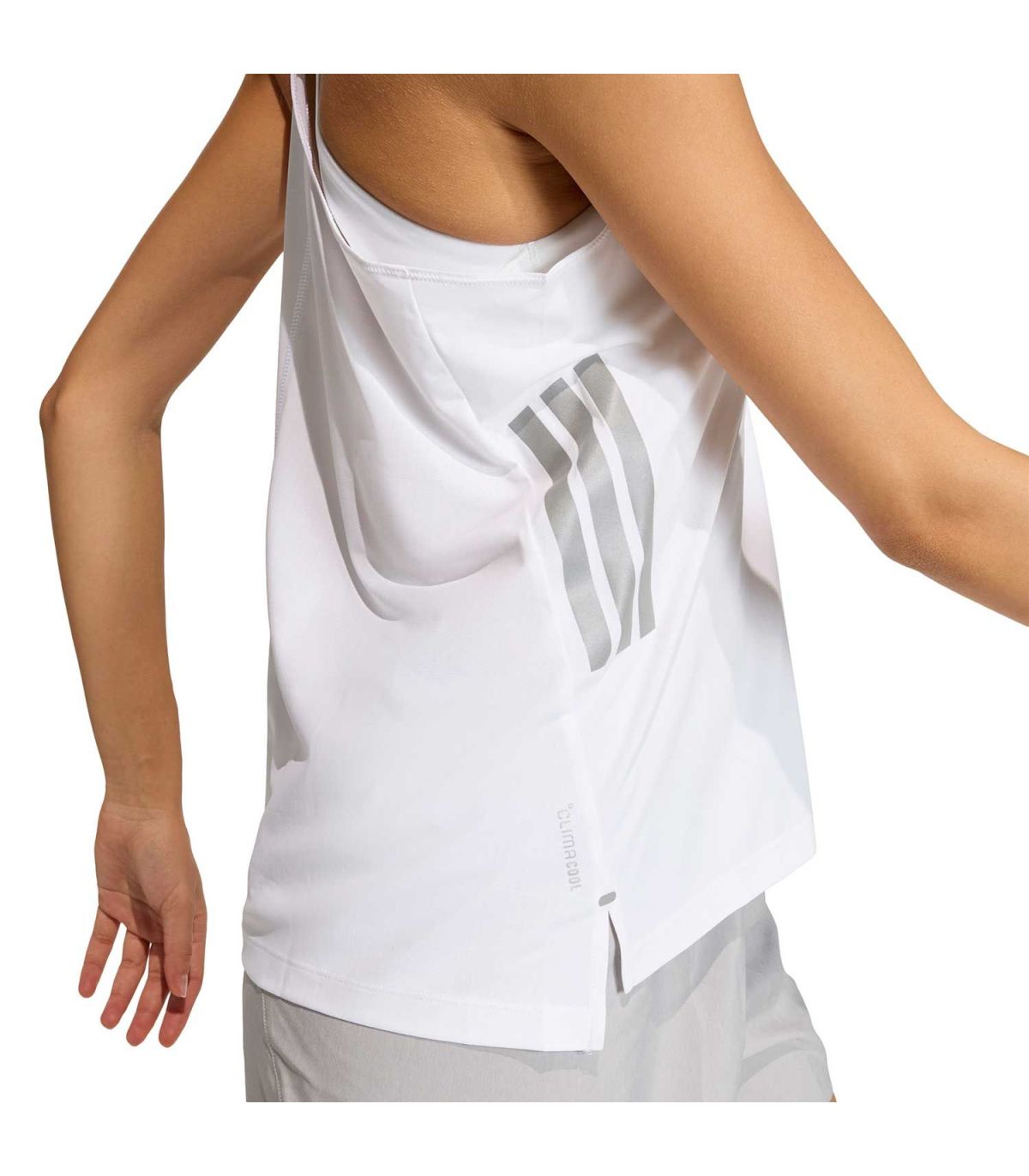 Adidas Camiseta Tirantes de Running Iconictnk Mujer | Blanca