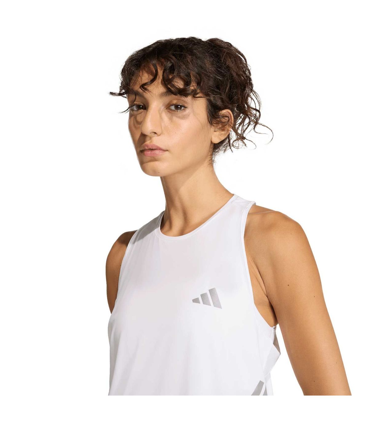 Adidas Camiseta Tirantes de Running Iconictnk Mujer | Blanca