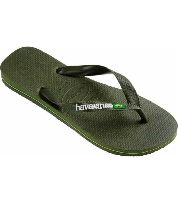 Havaianas Brasil Logo musgo | Chanclas icónicas verdes unisex