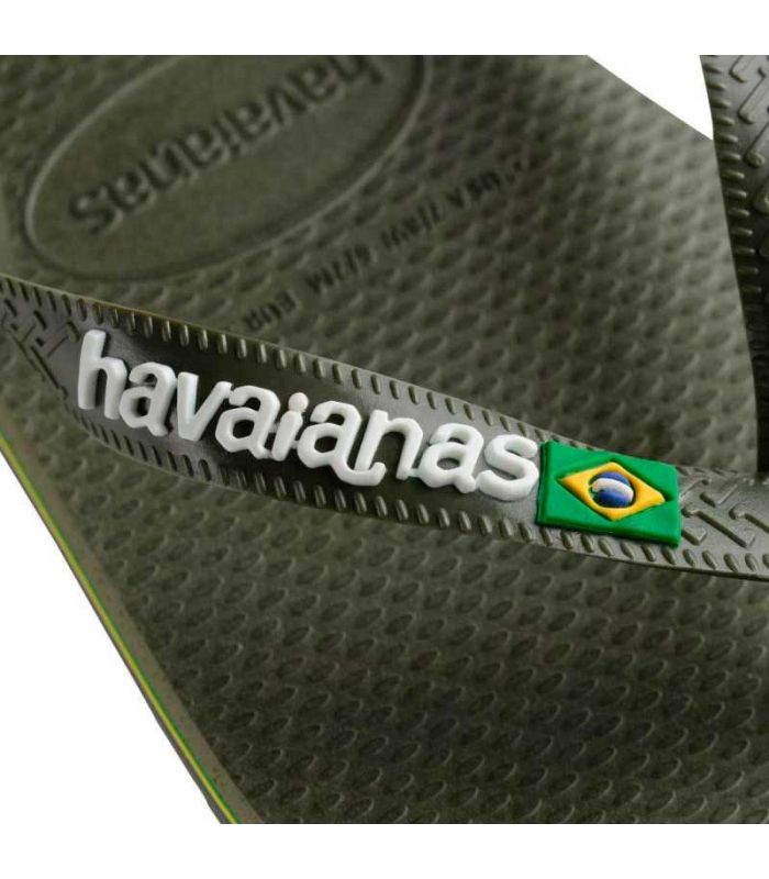 Havaianas Brasil Logo musgo | Chanclas icónicas verdes unisex