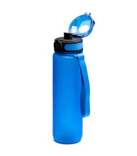 Stamina Botella Leimer Azul de 1 litro, botella deportiva ergonómica y resistente para deportistas.