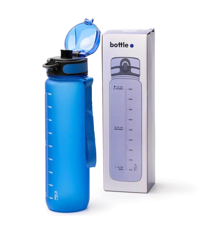 Stamina Botella Leimer Azul | Capacidad 1L y tapón de seguridad
