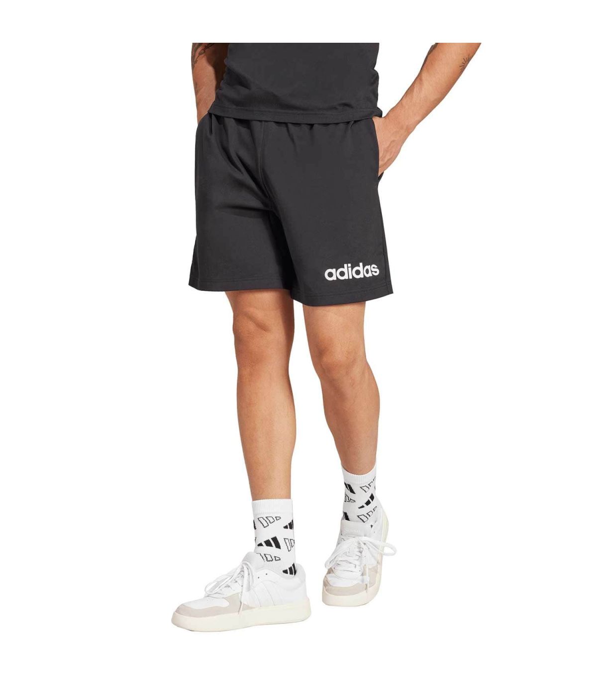 Adidas Pantalón Corto Linear | Ajuste de cordones y serigrafía