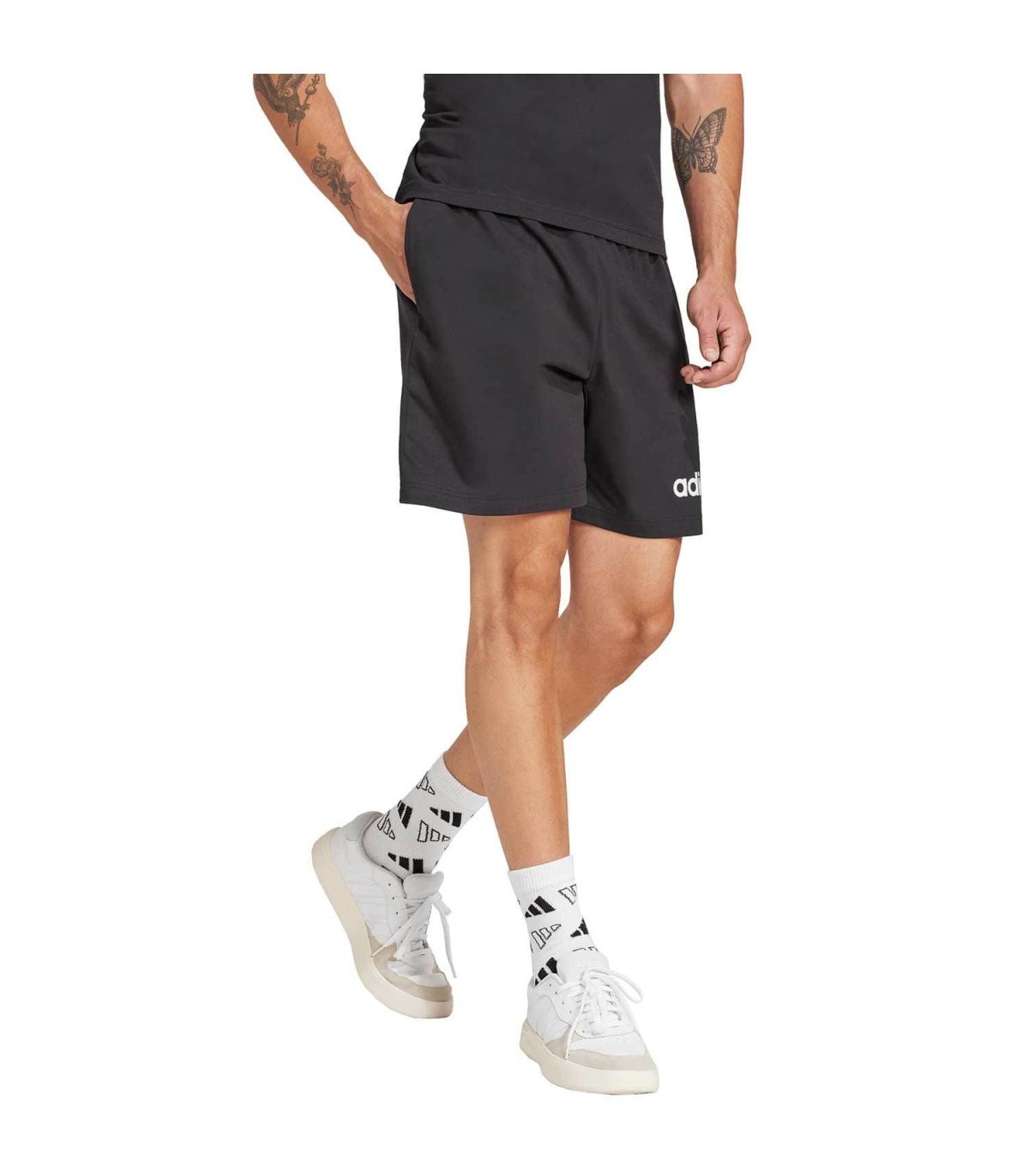 Adidas Pantalón Corto Linear | Ajuste de cordones y serigrafía