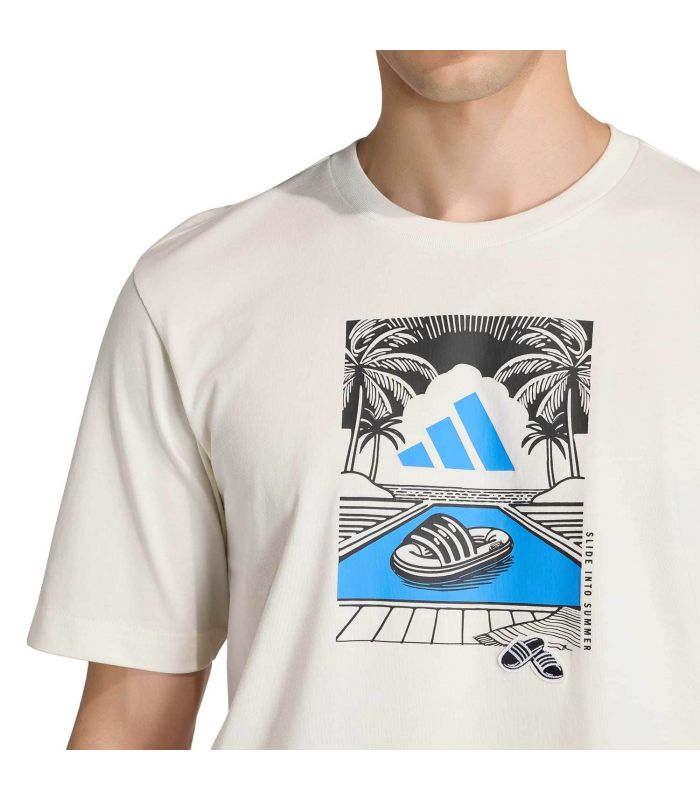 Adidas Camiseta S Slide Rx | Gráfico veraniego y corte relajado
